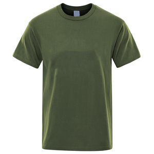 T-shirt personnalisé 100% coton pour homme Impression de logo de haute qualité Tissu tricoté à manches courtes épais et respirant surdimensionné - Product Image 2