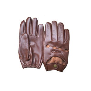 Guantes de Conducción de Piel de Cordero Natural a Rayas Personalizables de Alta Calidad - Product Image 1