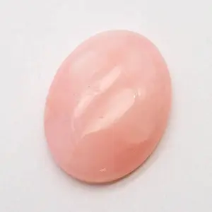 天然彩色高品质秘鲁粉色蛋白石凸圆形