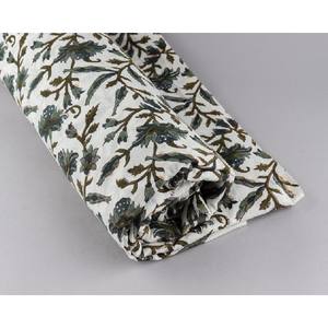 Indian Hand Block Print Cotton Fabric Hand Stamped Print Fabric by the Yard summer wear woman stylish dress fabric gift <b>for</b> her - Product Image 4