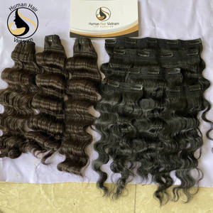 Clip virgen en la extensión de cabello para mujeres negras, venta directa de fábrica, productos ondulados 2021 naturales, cabello de Vietnam - Product Image 6