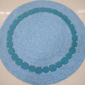 Elegante Alfombra Trenzada 100% Cáñamo/Yute, Diseño Atractivo de Alta Calidad, Hermoso Color, Uso en Baño y Hogar, Fibra Natural Antideslizante - Product Image 1