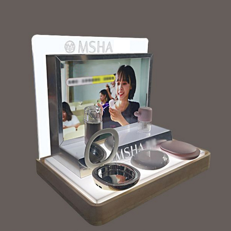 Apache Customized Light Duty Modern LED Acrylic Telephone Headset Holder Countertop Rack Single Sided Display Stand for — view 3