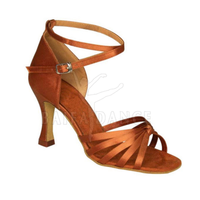 Venta al por mayor cómodos señoras zapatos de baile latino zapatos de salón de salsa con forro de cuero genuino para las mujeres