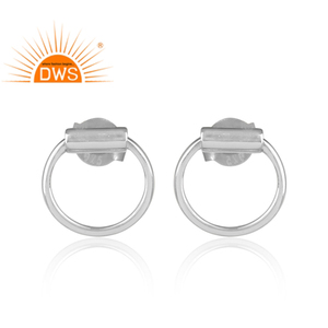 Aretes Minimalistas de Plata 925 al por Mayor, Pequeños Aretes de Botón, Proveedor de Joyería - Product Image 3