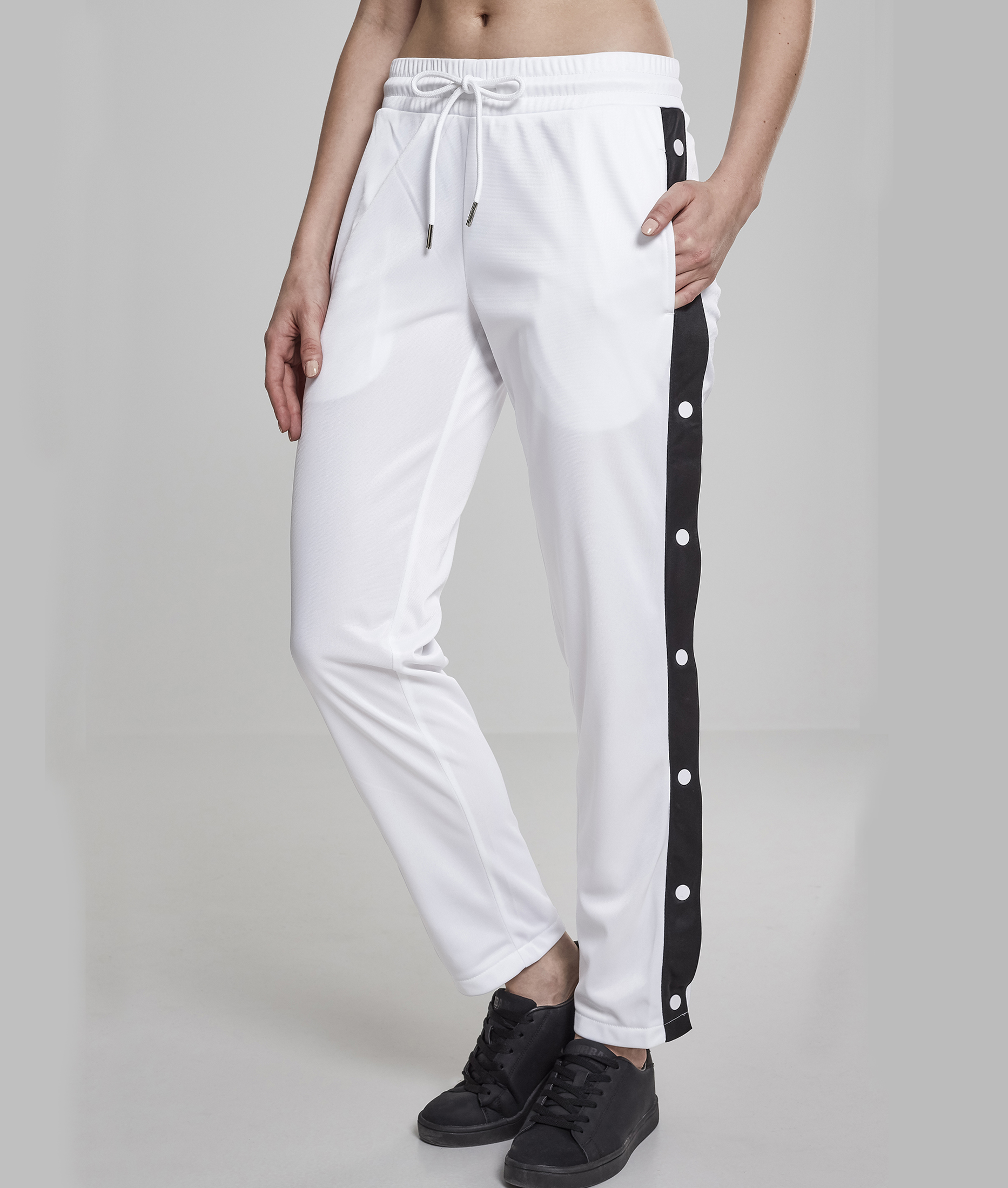 Men's and Women's Side Snap Button Track Pants - Breathable, Quick