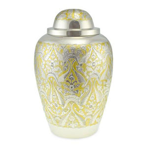 Venta al por mayor de urnas de latón para cenizas hechas a mano artículo decorativo para el hogar logotipo personalizado grabado mejor suministro funerario - Product Image 2