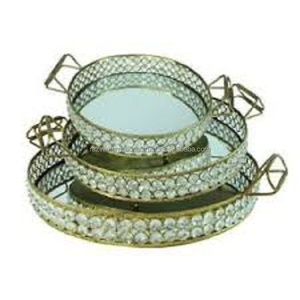 ถาดแก้วเสริฟฝาทองดีไซน์เนอร์ - Product Image 3