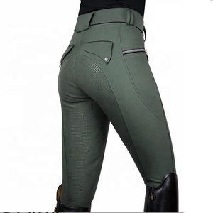 Pantalones ecuestres elásticos para mujer, ropa personalizada con agarre de asiento completo, pantalones de montar a caballo al por mayor a granel de la India - Product Image 5