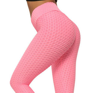 Pantalones de Yoga anticelulíticos de cintura alta para mujer, mallas ajustadas para gimnasio, colores atractivos, precio al por mayor corto - Product Image 2