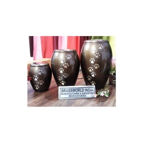 โกศใส่ศพสำหรับสัตว์เลี้ยงสีน้ำตาลอะลูมิเนียมอุปกรณ์งานศพ brassworld อินเดีย - Product Image 1