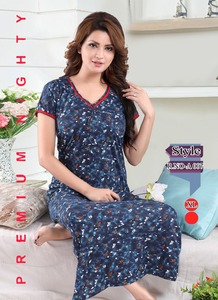 Camisón largo de algodón con encaje y cuello de pico para mujer, ropa de dormir cómoda, de buena calidad - Product Image 4