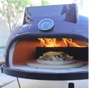 Portable commercial outdoor wood-burning ceramic pizza oven for sale