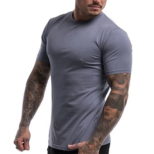 Magliette a mezza manica da <span class=keywords><strong>uomo</strong></span> in misto cotone 100% produttore di <span class=keywords><strong>abbigliamento</strong></span> all'ingrosso stampa personalizzata Logo Gym Wear Graphic T shirt