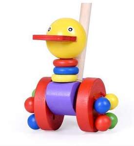 Sveglia multifunzionale di imparare a camminare carrello del giocattolo del bambino Del Bambino del fumetto di legno giocattoli animale trolley giochi girello carrello per i bambini - Product Image 4