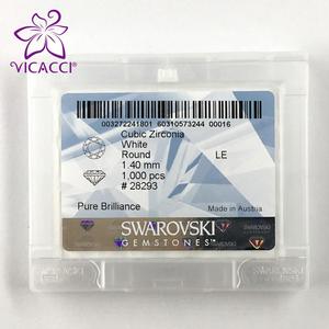 Brand New Austrian <b>Crystal</b> White 1028 - 1.4MM Round Brilliant Cut ( <b>Set</b> of 100pcs) - Product Image 3
