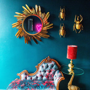 Luxury Decorative Wall <b>Mirror</b> for Living Room Decoration <b>Gold</b> Feather Design Frame Christmas Wall <b>Mirror</b> Interior - Product Image 1
