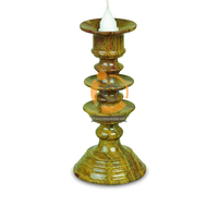 Candelabro de Mármol Ónix Pulido, Multicolor, Diseño Moderno, Decoración para el Hogar con Diseño Gráfico, Garantía de por Vida