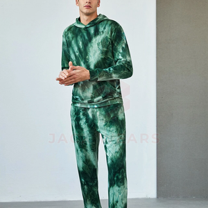 Alta calidad personalizado transpirable de talla grande Tie Dye Sudadera con capucha 2 piezas Chándal para correr para hombre - Product Image 1