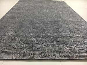 Tapis en laine de soie de luxe sur mesure 'Ripples' Design touffeté à la main en Inde avec technique de pile de boucle Pile coupée pour la zone de prière à la maison - Product Image 4