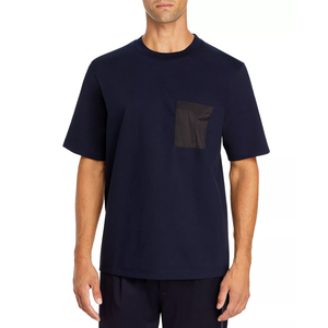 Camisetas con logotipo personalizado de fábrica para hombres, camiseta en blanco bordada con cuello redondo, gran oferta - Product Image 1
