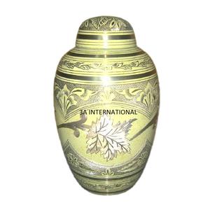 High Standard Quality Custom Color Metal Urn Human <b>Ashes</b> Custom Design Jar Cremation Brass Urns Human <b>Ashes</b> Metal Ceramic - Product Image 1