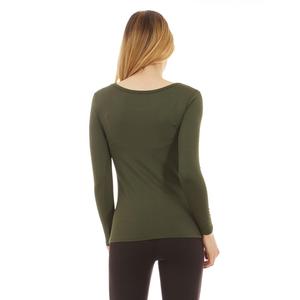 Camiseta térmica ultrasuave de compresión para mujer, Camisa ajustada de alta calidad con cuello redondo, ropa informal - Product Image 5