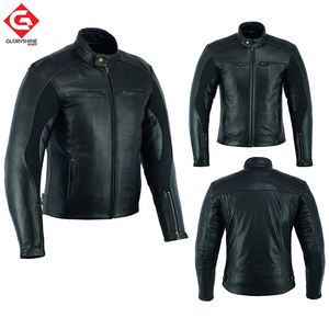 Veste de moto en cuir à la mode pour hommes, équipement de course de haute qualité, veste de moto avec protège-genoux et coudes, au prix de gros - Product Image 2