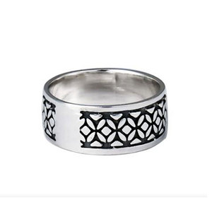 แหวนเงินแท้ unisex ทำด้วยมือ925ทำด้วยมือดีไซน์ดอกไม้ธรรมดาเครื่องประดับหมั้นอินเทรนด์คุณภาพสูงสำหรับงานแต่งงาน - Product Image 1