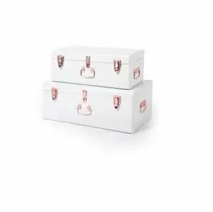 Cao cấp mạ kẽm hình chữ nhật thân cây hộp thiết lập của 2 nhà trang trí lưu trữ kho báu ngực cho các công cụ giá tốt nhất tại Ấn Độ - Product Image 1