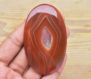 ¡Deslumbrante! Ágata Natural de Botsuana, piedra semipreciosa, Ágata Sardonyx en capas, naranja - Product Image 4