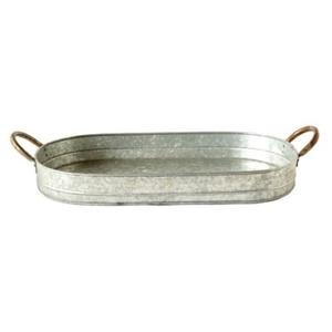 Bandeja galvanizada de Metal para Decoración de cocina del hogar, nuevo diseño, decoración de Navidad para el hogar, bandeja galvanizada profunda y bañera con asas - Product Image 1