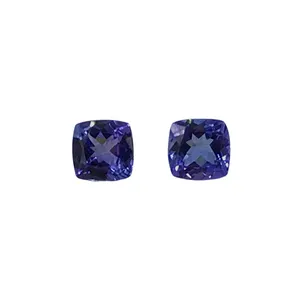 Wholesale Price Tanzanite Faceted Cushion Shape Gemstone Jewelry Making