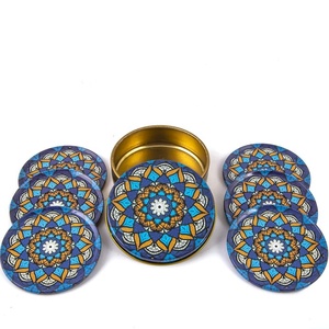 MANDALA azul estampado y caja de seis de té de montaña-MAT de Turquía - Product Image 2