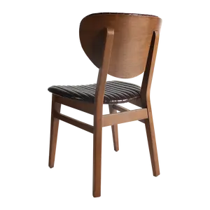 Design de luxe Moderne de Restaurant Tissu Chaises de Salle À Manger En Bois Solide D'OEM Hotsale Turc Fauteuil