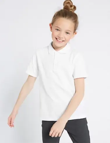 Simple Chemise Blanche pour Les Filles et Les Garçons Vêtements D'école Uniformes Scolaires Enfants