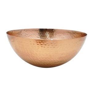 Ustensiles de cuisine métal cuivre placage rond fer salade bols de service mélange et bol de service à la main nouveauté - Product Image 1