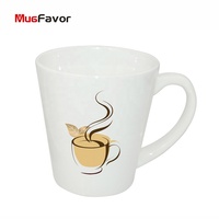Mug호의 승화 12 oz 사진 세라믹 콘 모양 사용자 정의 인쇄 라떼 커피 머그잔 MW12 화이트 세라믹 머그잔 선물 커피 머그잔