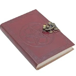 Vintage kitap gölgeler deri günlük kabartmalı Celtic Wicca Pagan yıldız Pentagram el yapımı kağıt defter ve eskiz defteri