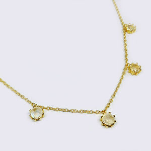 Minimalistic 925 <b>Sterling</b> <b>Silver</b> Gold Plated Lightweight Low MOQ Supplier Multi Color Unique Gemstones Chain Fashion <b>Necklaces</b> - Product Image 1