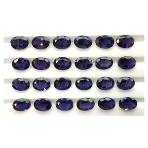 天然IOLITEダイヤモンドファセットルースストーンピースあたり3X5mmシルバーオーバルカット - Product Image 2