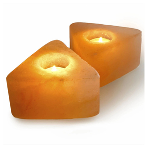 Portavelas Ecológico Hecho a Mano con Sal del Himalaya, Forma Natural Creativa, Novedad 2026, por IMPEX PAKISTAN - Product Image 1
