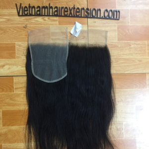 Vente en gros de fermetures frontales 100% cheveux humains vierges Remy, nouées à la main - Style lisse et ondulé, origine Vietnam - Product Image 1