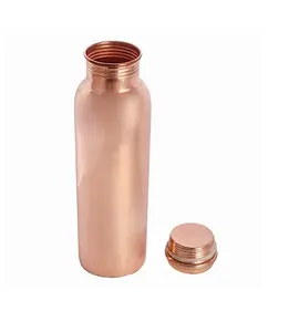 Plain 100% Pure Copper Bottle For s Printing Designer Pure Copper Water Bottle for Ayurveda and Health Benefits