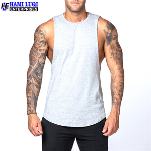 เสื้อกล้ามถักสำหรับผู้ชายไซส์พิเศษผ้าฝ้าย100% ซักแห้งเร็วระบายอากาศได้ดีกำหนดโลโก้ได้ตามต้องการ - Product Image 4