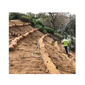 Abdecken von Bare Hills Road Slopes Erosions schutz durch Coir Net Coconut Fiber Netting Mat biologisch abbaubares Material 99 Gold Daten