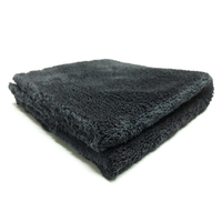 Serviette de lavage de voiture coréenne en microfibre peluche corail 500gsm ultrasons ou couteau coupe culbutage pour le polissage de voiture