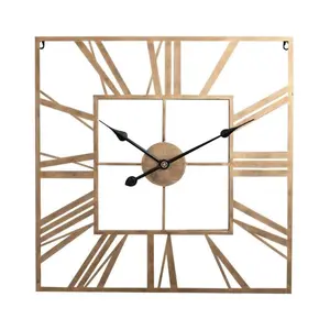 Handmade Square Wall Clock High Quality Handmade Designer Luxury Clock Classic Stylish Fancy Metal Wall Clock