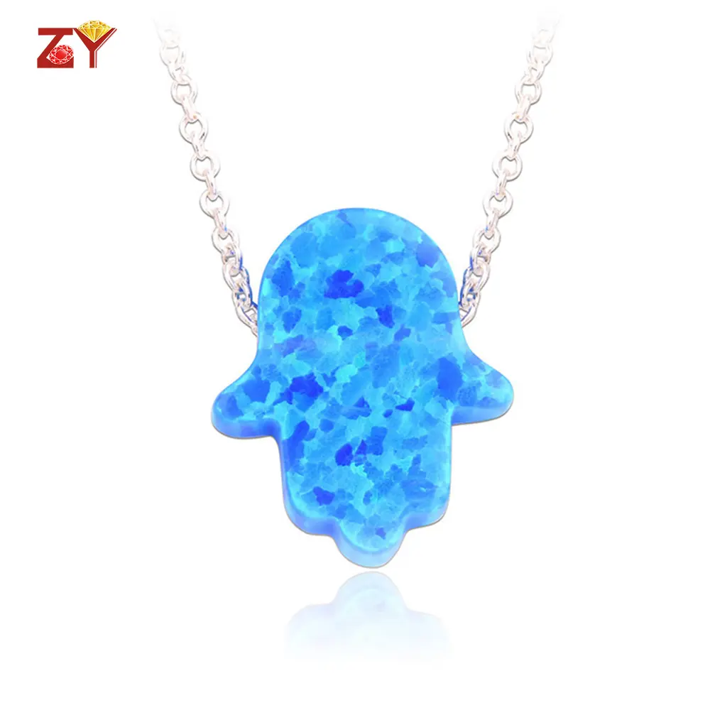 OMZBM Cute Snail Fire Blue/White Fire Opal Platinum Plated Pendant Necklace,Charm Sterling Silver Hypoallergenic Adjustable Hanging Extended Clavicle Chain Jewelry,Blue 