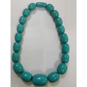 Collar de resina con cuentas ovaladas, collar clásico corto de un solo Color con accesorios de tornillo - Product Image 2